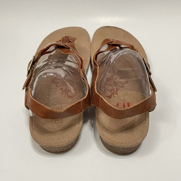 Aetrex Harper Braided Sandal Thong Womens 9.5 SC312W Brown Cork - Picture 4 of 11